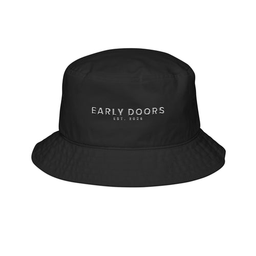 Early Doors 7AM embroidered bucket hat — football streetwear headwear
