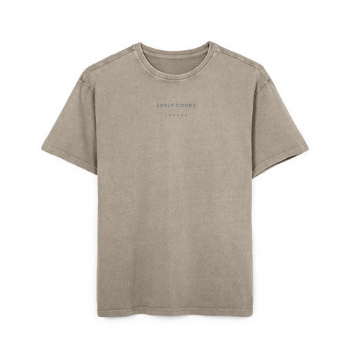 Early Doors Acid-Washed Oversized Tee – EST. 2026