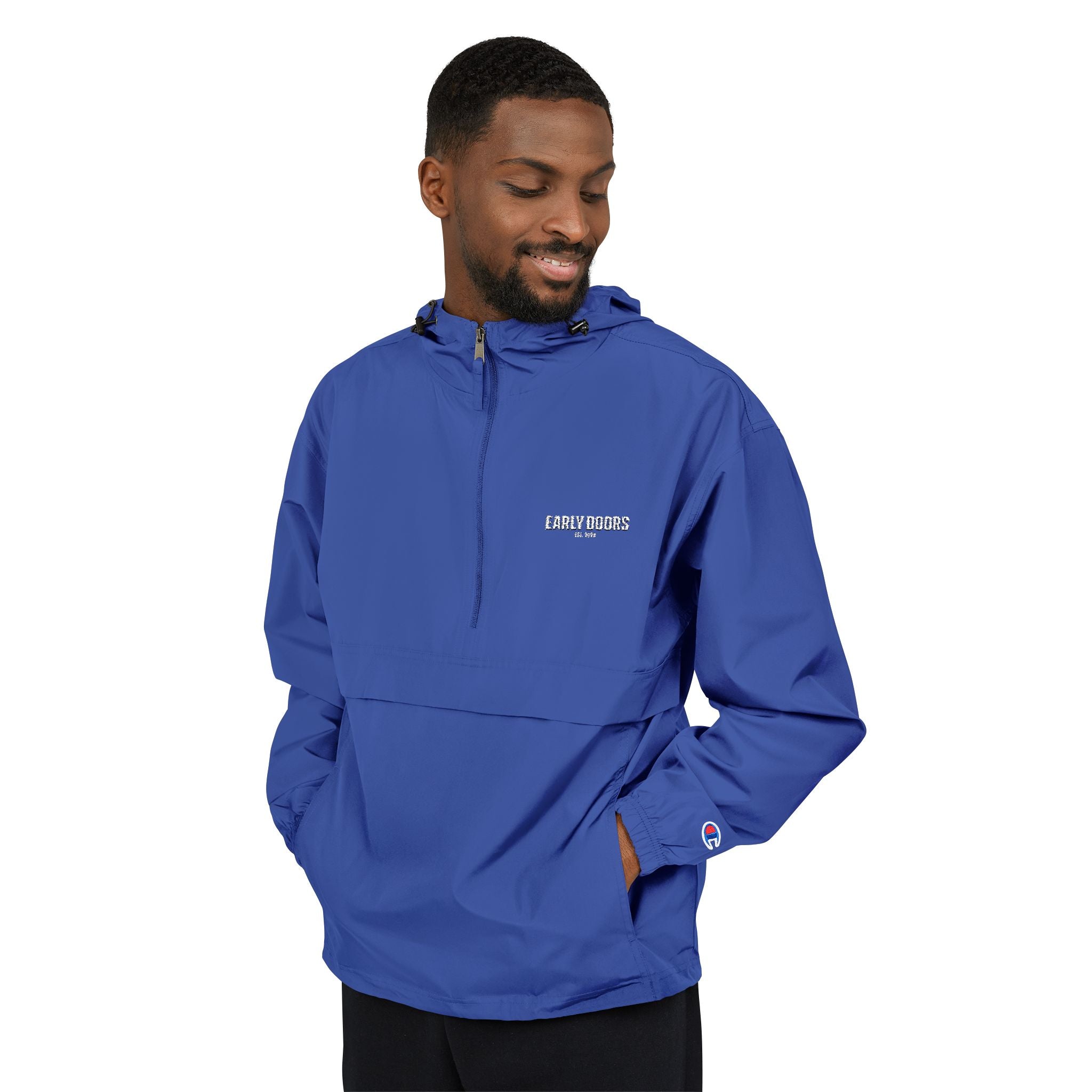 Early Doors packable anorak jacket, EST. 2026 — football streetwear outerwear