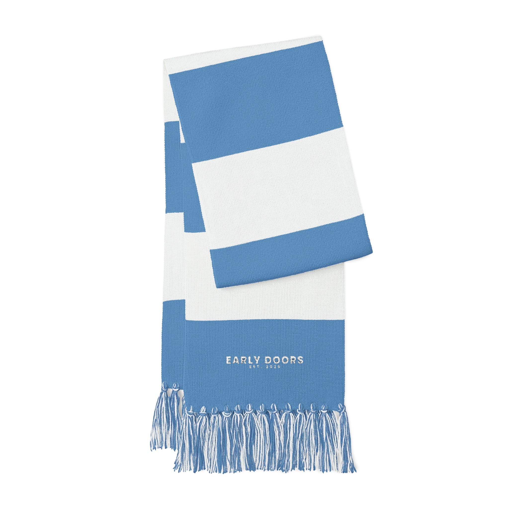 Early Doors spectator scarf — football and soccer matchday accessory