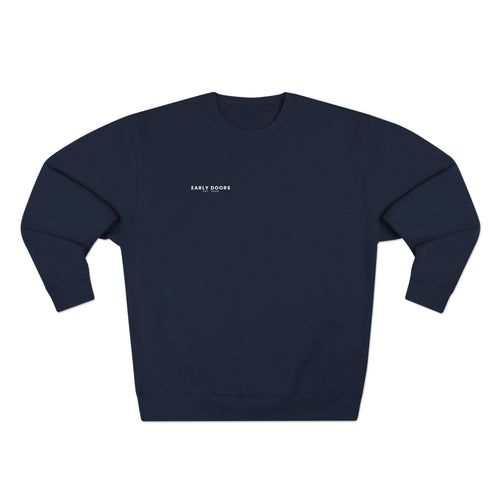 Early Doors heavyweight crew neck sweatshirt in navy