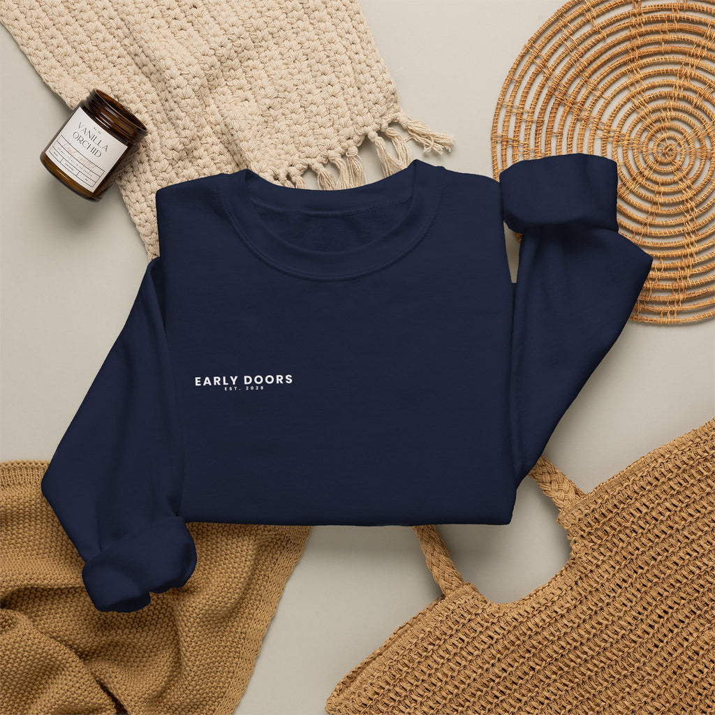 Early Doors Crewneck Sweatshirt – EST. 2026