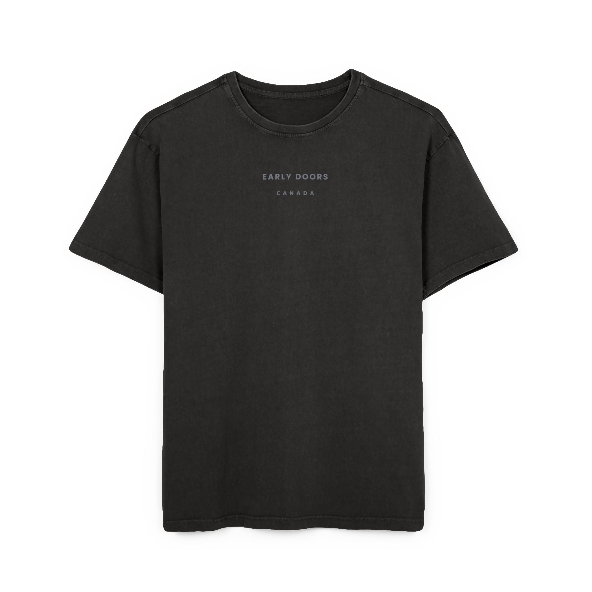 Early Doors Acid-Washed Oversized Tee – EST. 2026