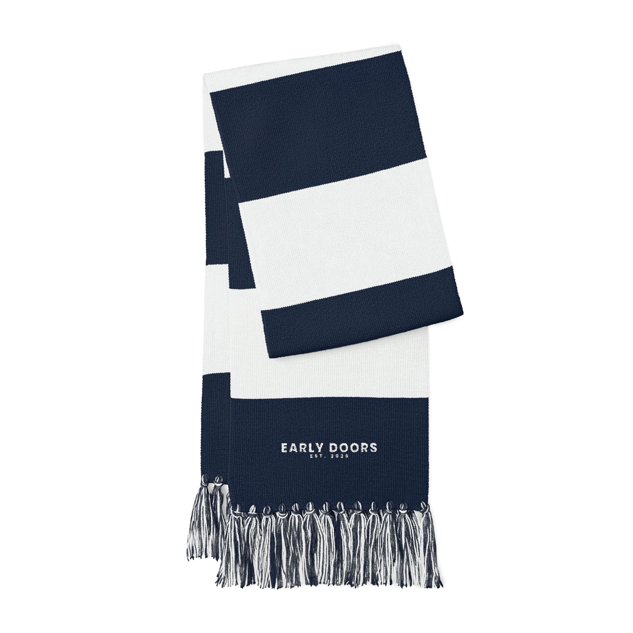 Early Doors spectator football scarf in navy