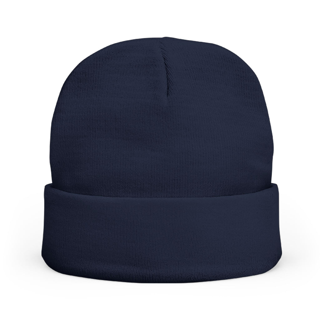 Early Doors embroidered cuffed beanie in navy — football streetwear headwear