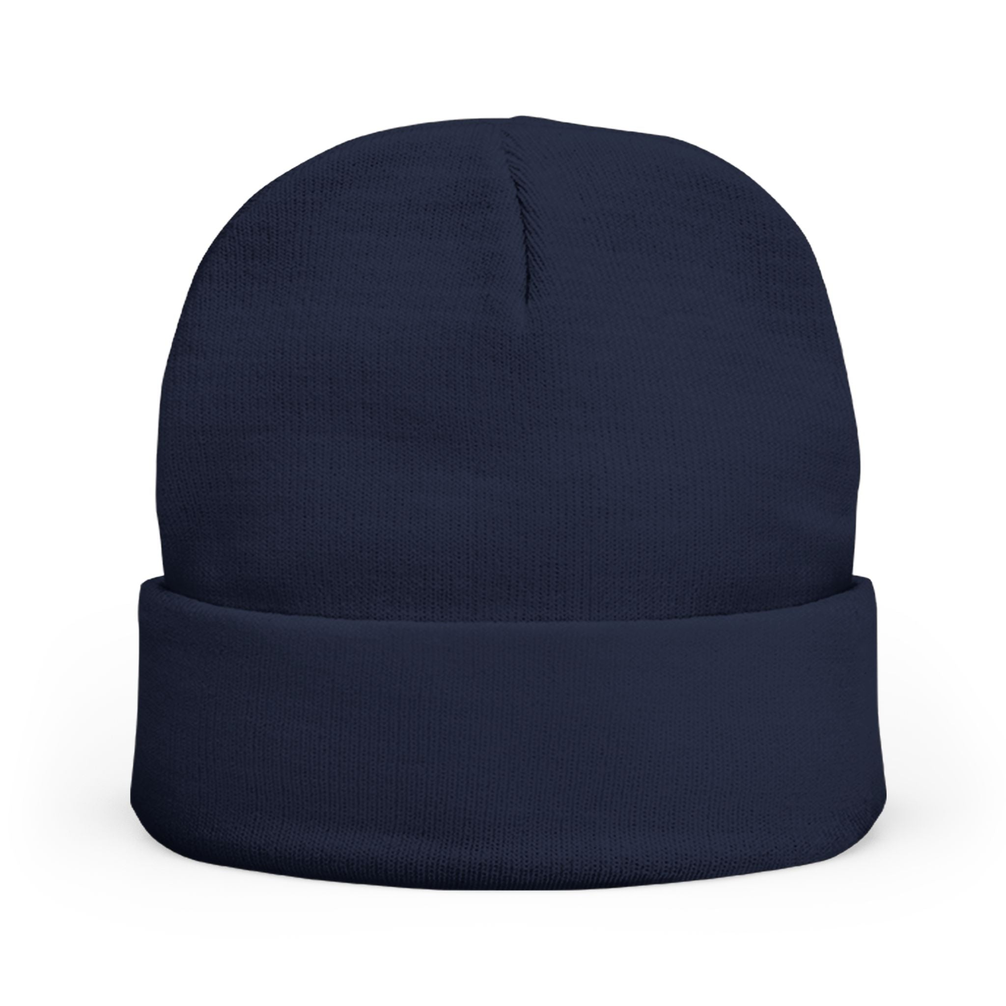 Early Doors embroidered cuffed beanie in navy — football streetwear headwear