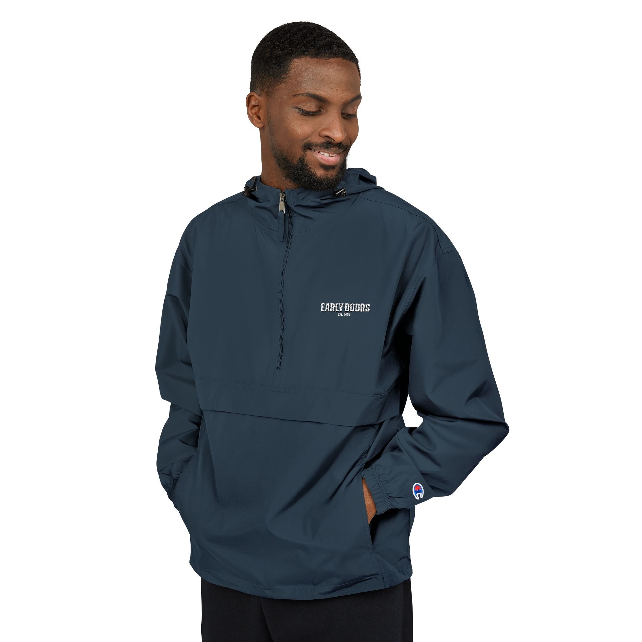 Early Doors packable anorak jacket, EST. 2026 — football streetwear outerwear
