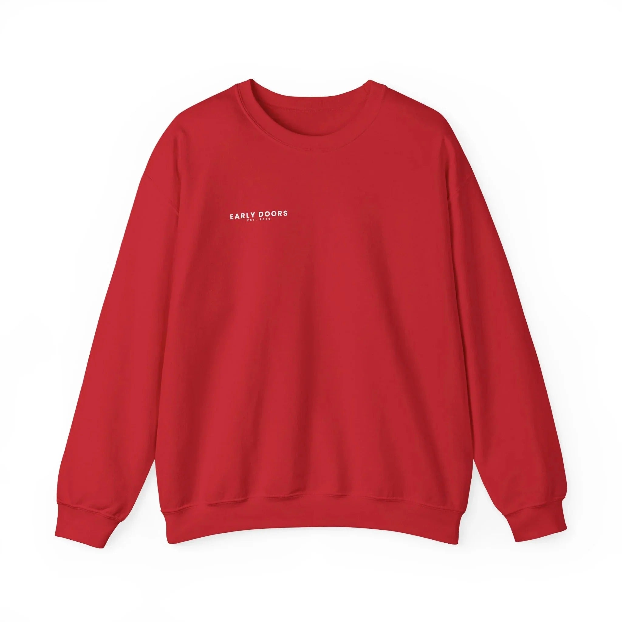 Early Doors Crewneck – Red front