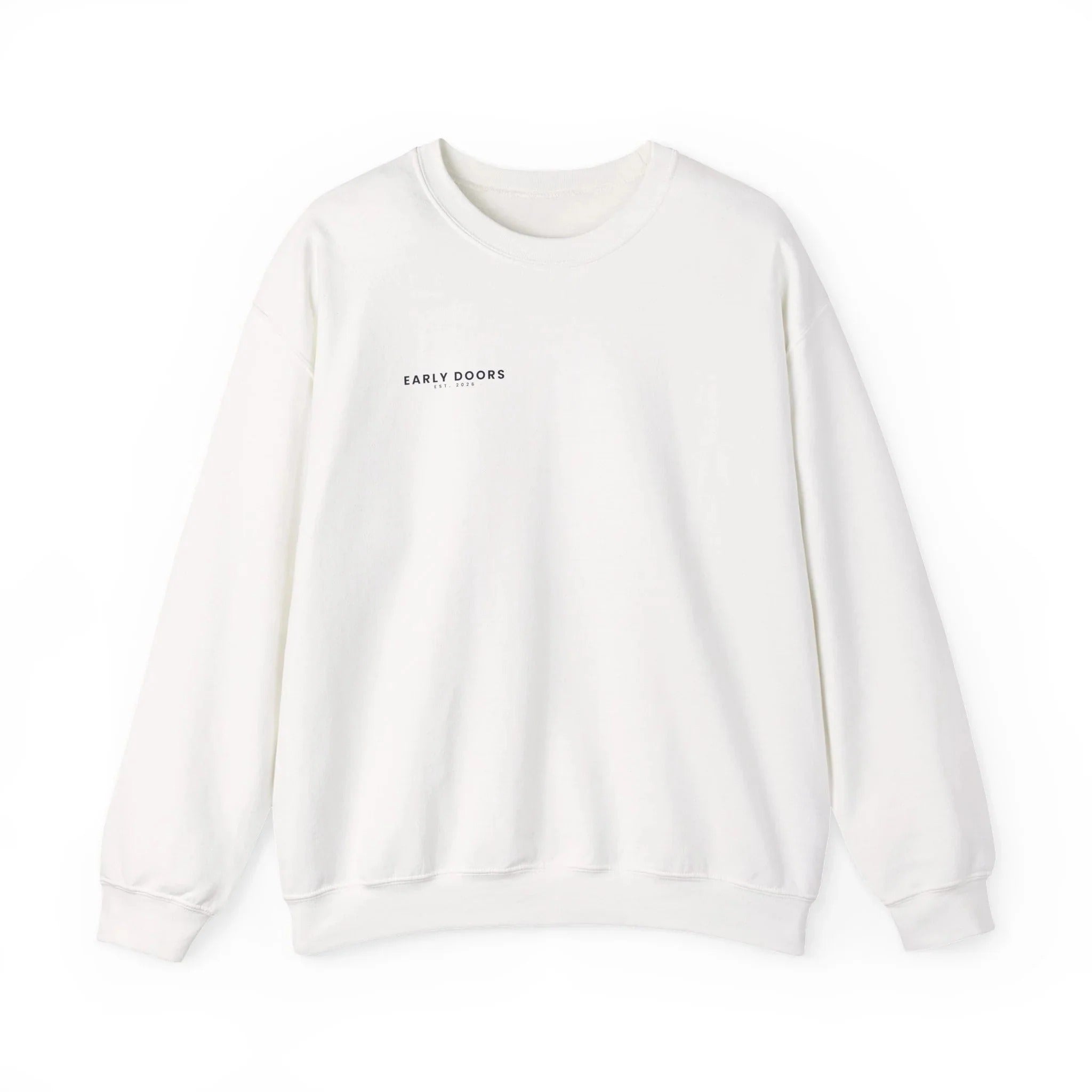 Early Doors Crewneck – White front