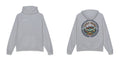 Early Doors Stadium Crest Hoodie – Athletic Heather front and back